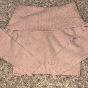 Light Pink Off-Shoulder Sweater